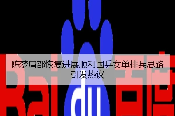 陈梦肩部恢复进展顺利国乒女单排兵思路引发热议